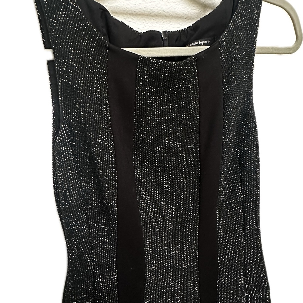 Nanette Lepore Black and Gray Tweed Mini Dress